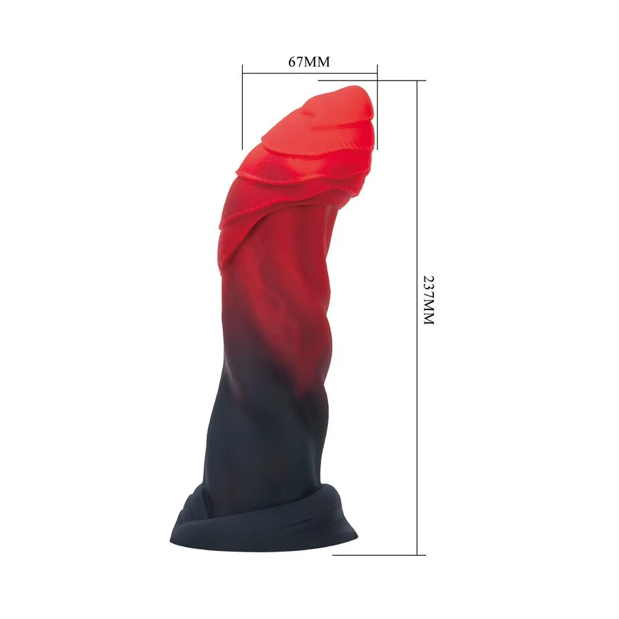 POWER MONSTERS - INFERNAL GOLIATH BICOLOR FANTASY SILICONE DILDO 25 CM Ø 6 CM